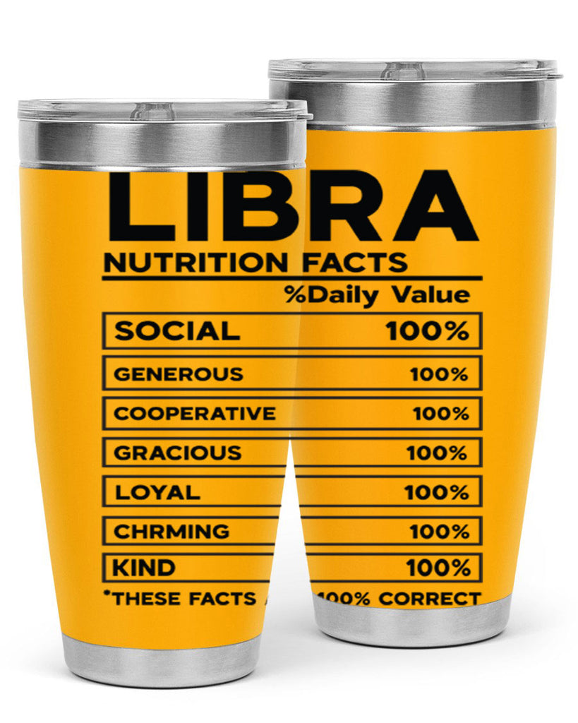 Libra Nutrition Facts 318#- zodiac- Tumbler