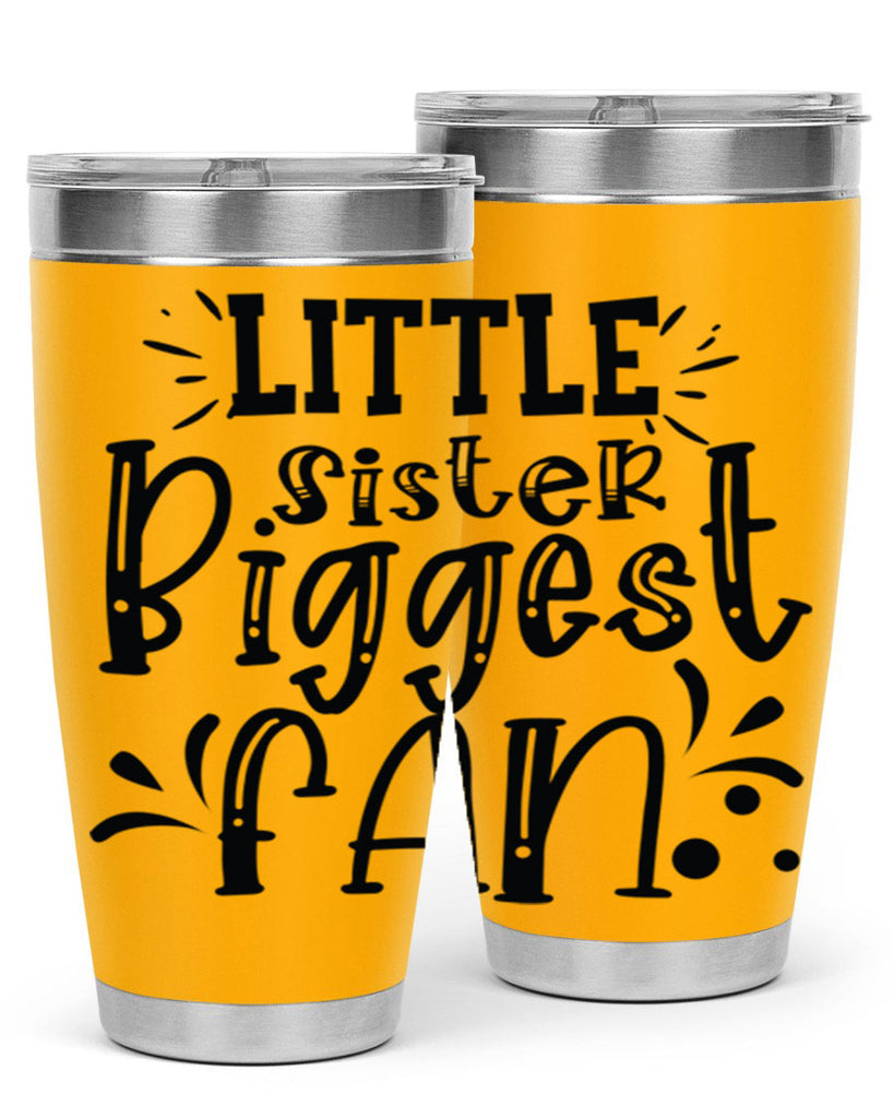 Little Sister Biggest Fan 2055#- baseball- Tumbler