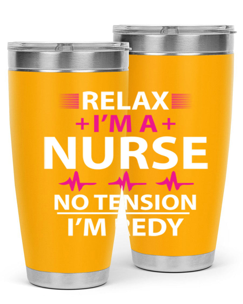 Relax i am nurse no tension Style 334#- nurse- tumbler