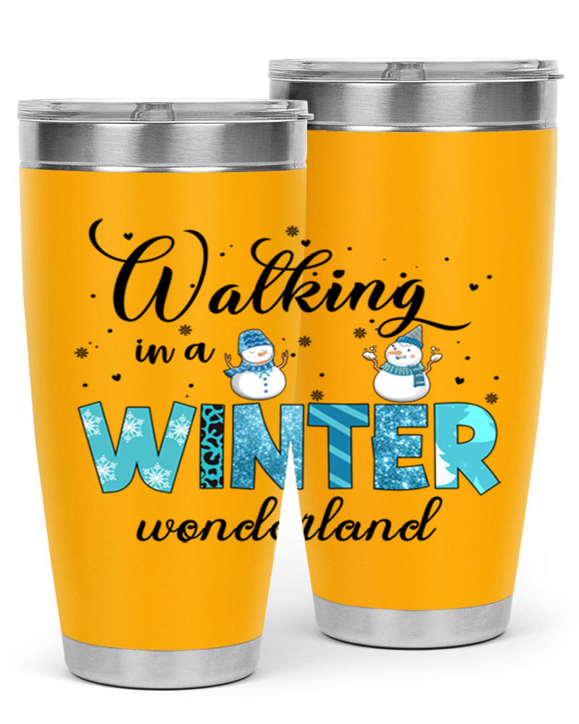 Walking in a winter wonderland 443#- winter- Tumbler