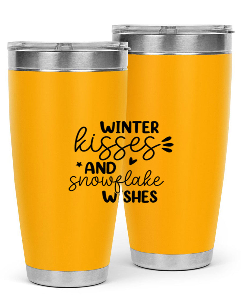 Winter Kisses And Snowflake Wishes 516#- winter- Tumbler