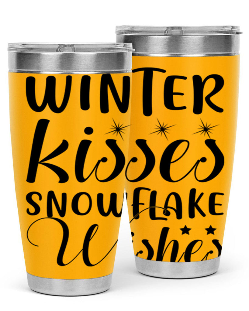 Winter Kisses Snowflake Wishes 561#- winter- Tumbler