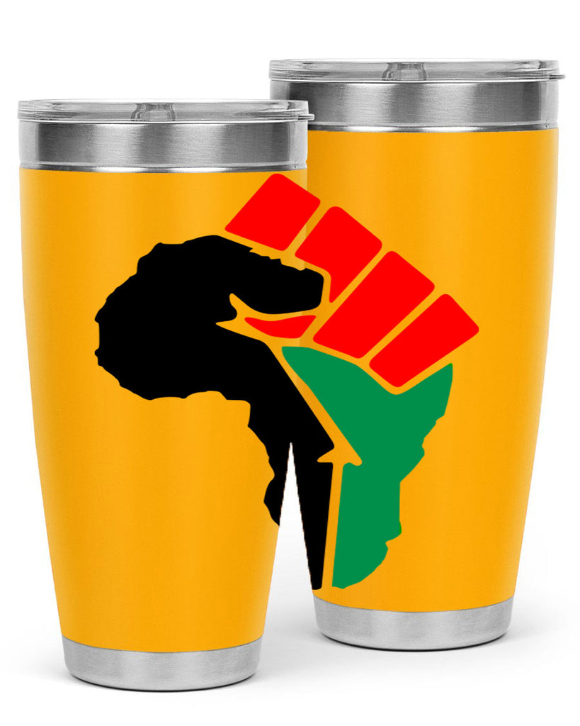 african power fist 274#- black words phrases- Cotton Tank