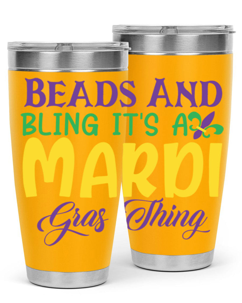 beads and bling its a mardi gras thing 86#- mardi gras- Tumbler