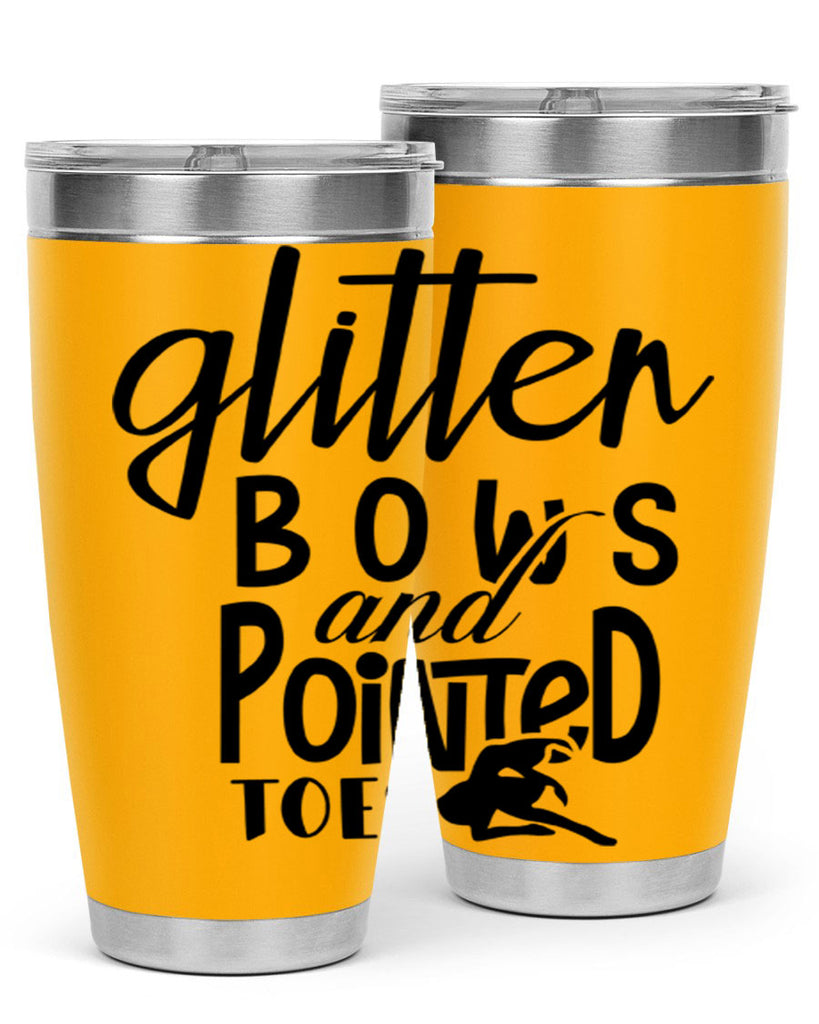glitter bows and pointed toes 42#- ballet- Tumbler