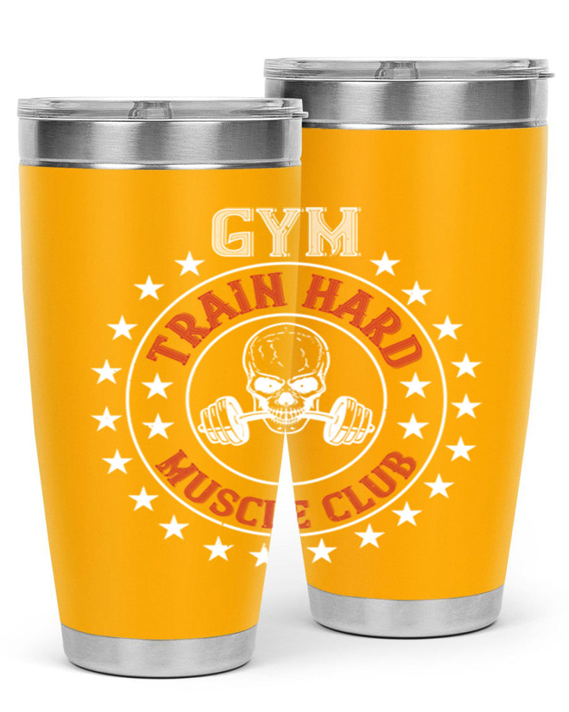 gym train hard mucle club 95#- gym- Tumbler