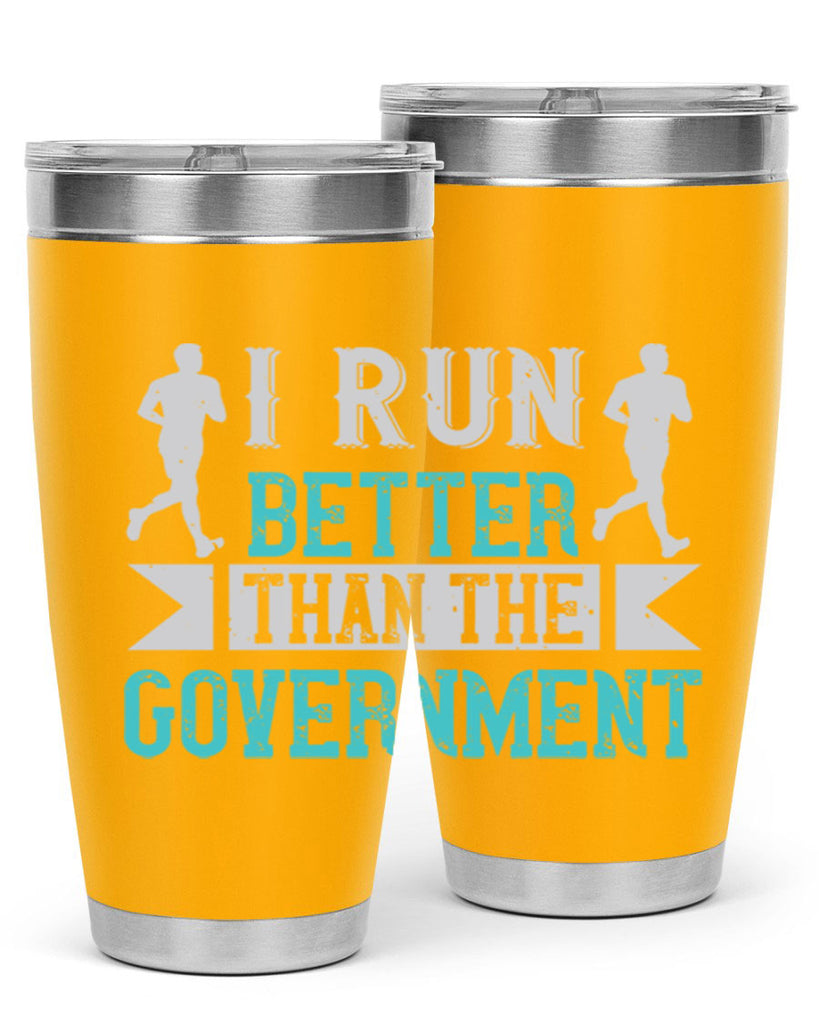 i run better than the government 39#- running- Tumbler