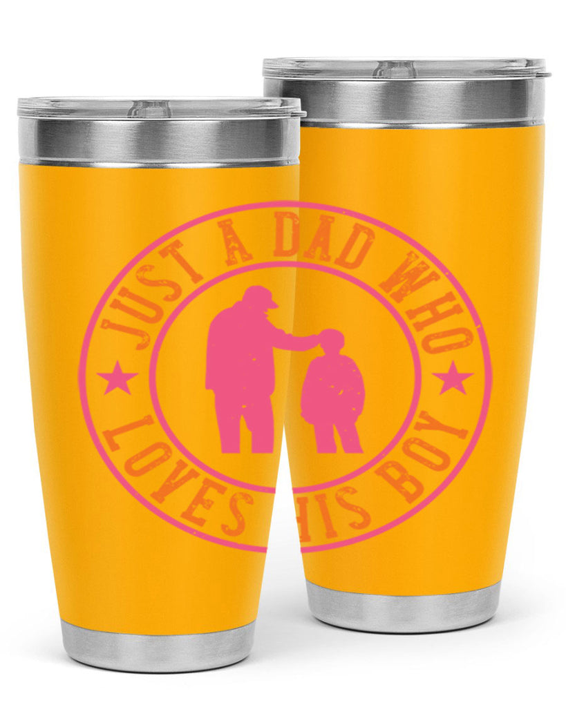 just a dad who loves his boy 192#- fathers day- Tumbler