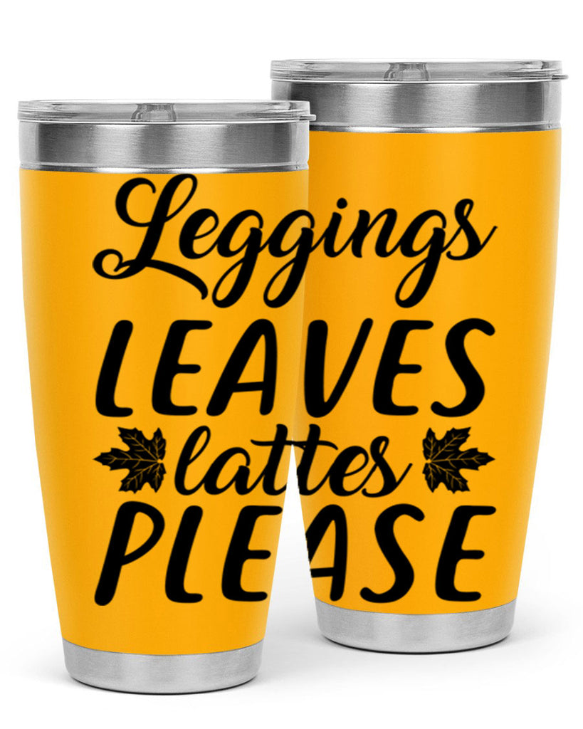 leggings leaves lattes please 397#- fall- Tumbler