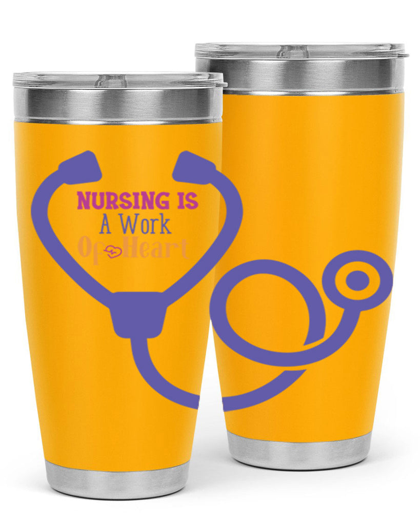 nursing is a work of heart Style Style 68#- nurse- tumbler