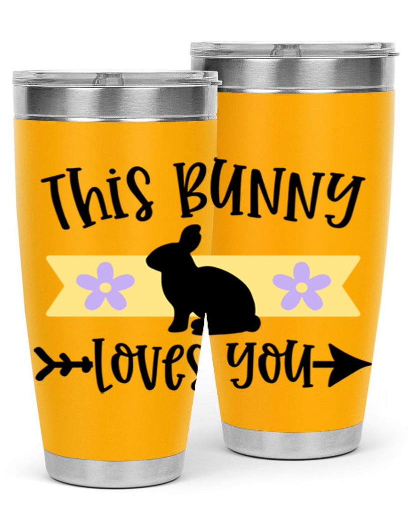 this bunny loves you 10#- easter- Tumbler