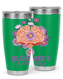 AlzheimerS Awareness Brain 12#- alzheimers- Tumbler