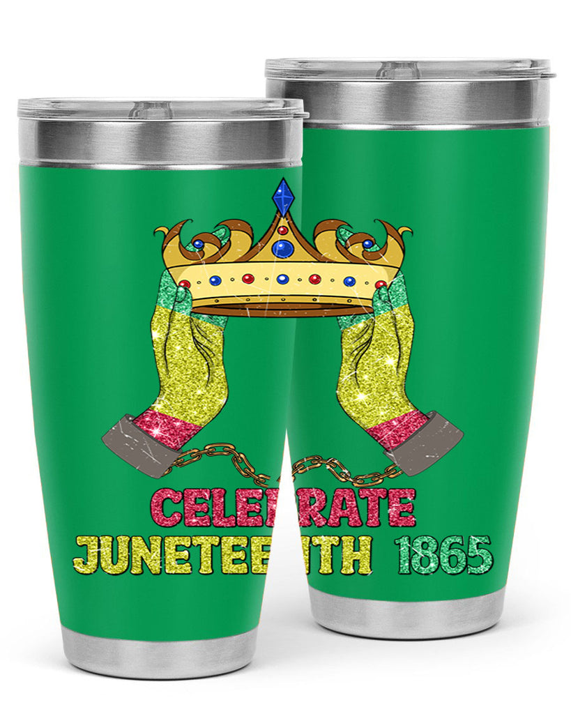 Celebrate Juneteenth 1865 Crown Designs 2#- Juneteenth- tumbler