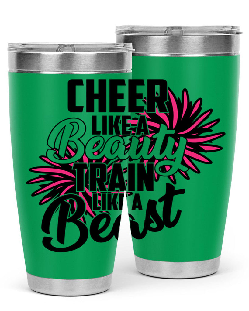 Cheer like a Beauty Train like a Beast 1388#- cheer- Tumbler