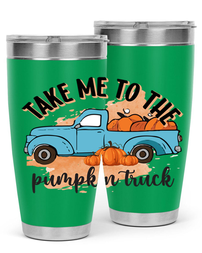 Fall Pumpkin Truck 128#- fall- Tumbler