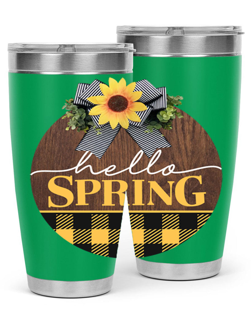 Hello Spring plaid Mockup 204#- spring- Tumbler
