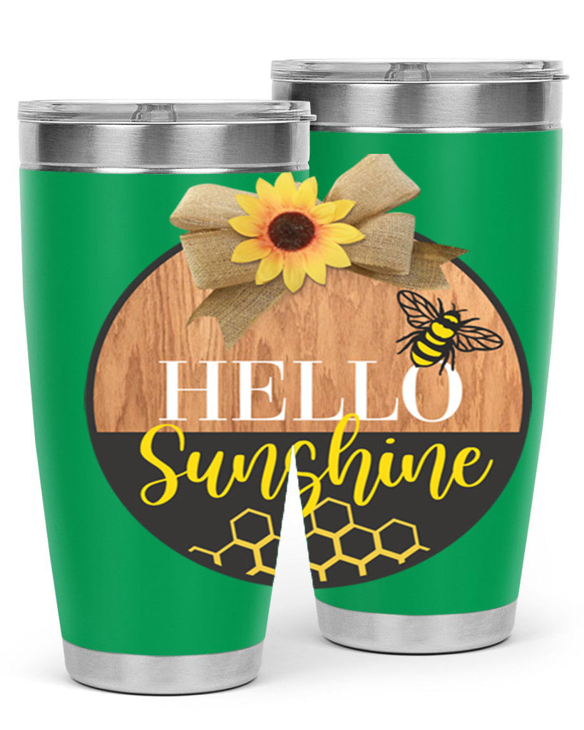 Hello Sunshine and bee Mockup215#- spring- Tumbler
