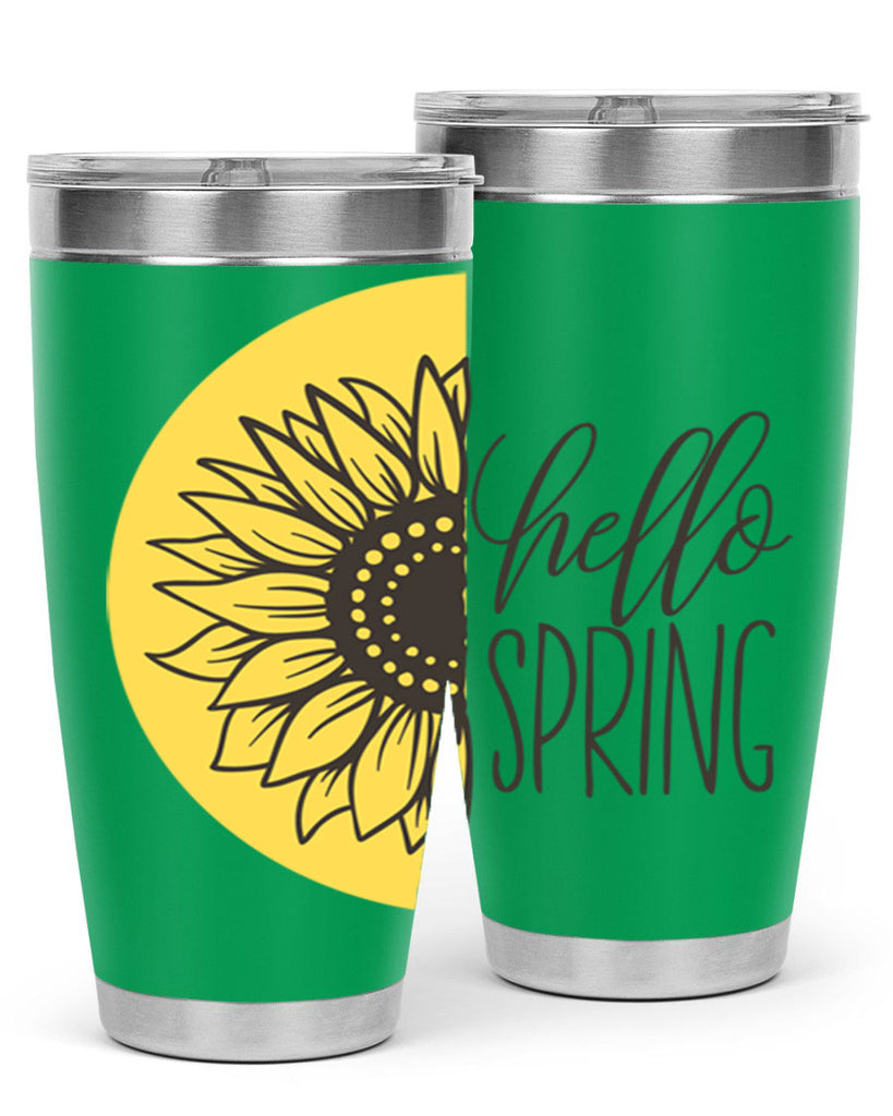 Hello spring half sunflower199#- spring- Tumbler