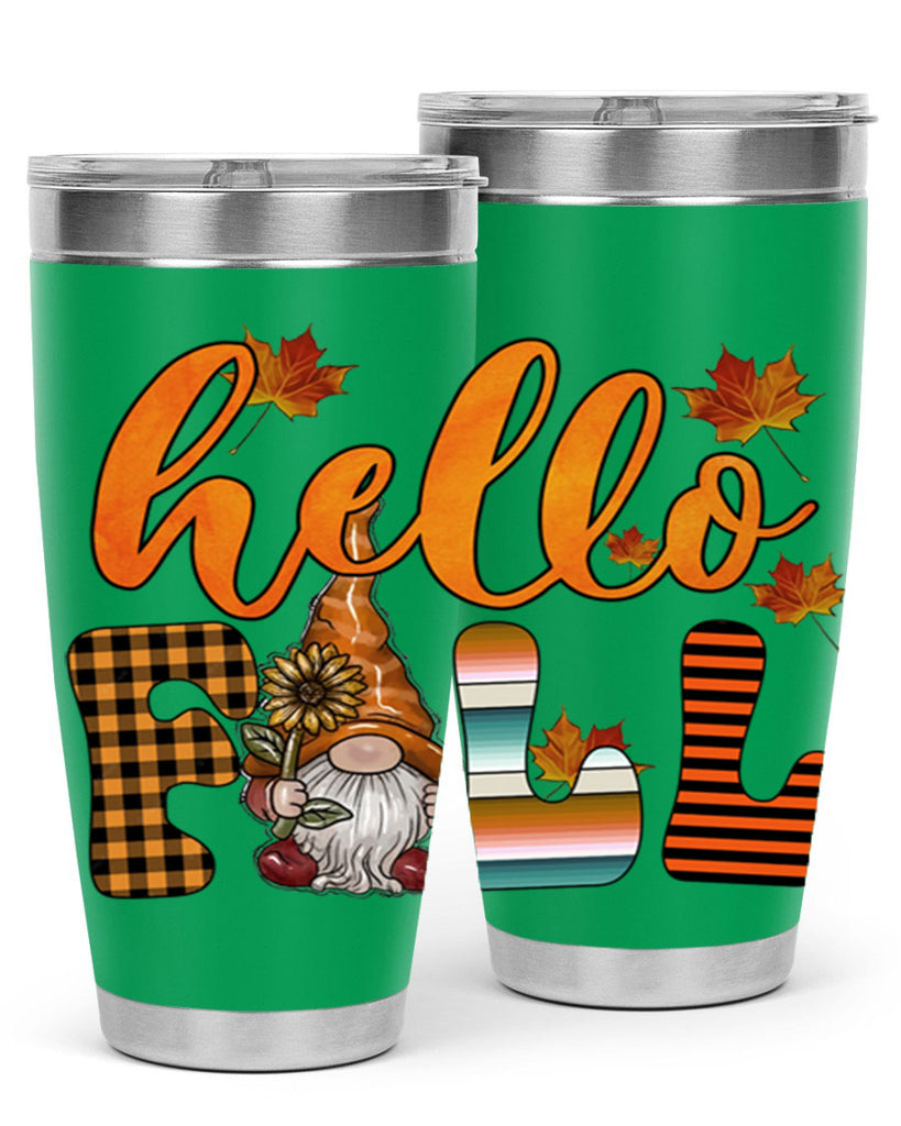 HelloFallVintageGnome 299#- fall- Tumbler