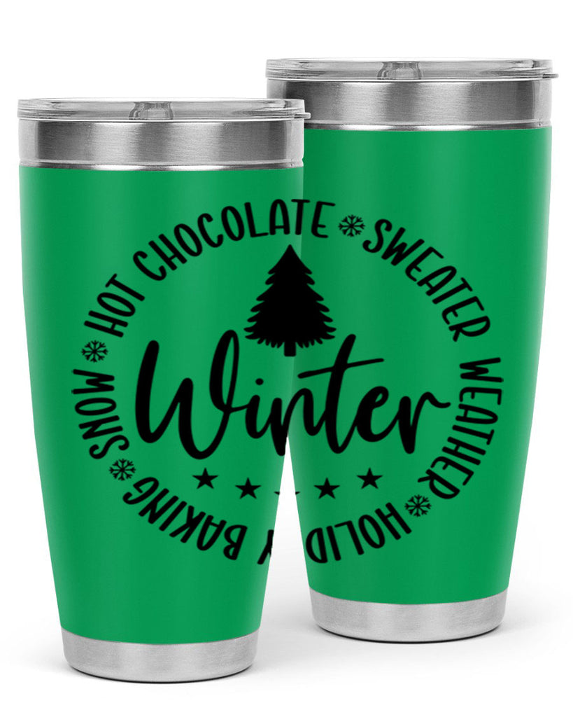 Hot Chocolate Sweater Weather Holiday Baking Snows196#- winter- Tumbler