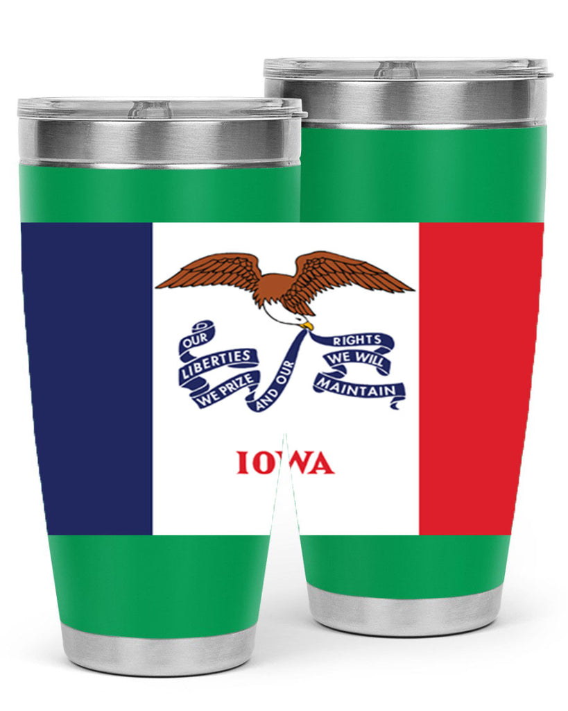 Iowa 37#- Us Flags- Tumbler