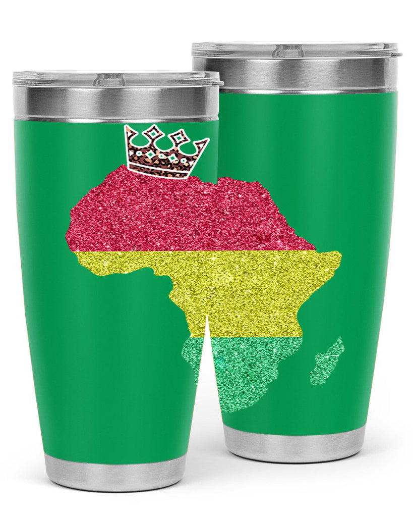Juneteenth Crown Africa Flag 6#- Juneteenth- tumbler