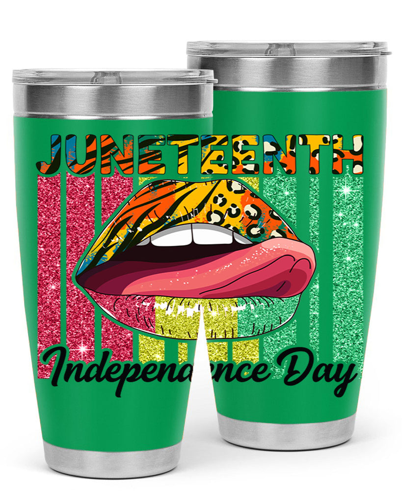 Juneteenth Independence Day Sexy Lip Png 11#- Juneteenth- tumbler