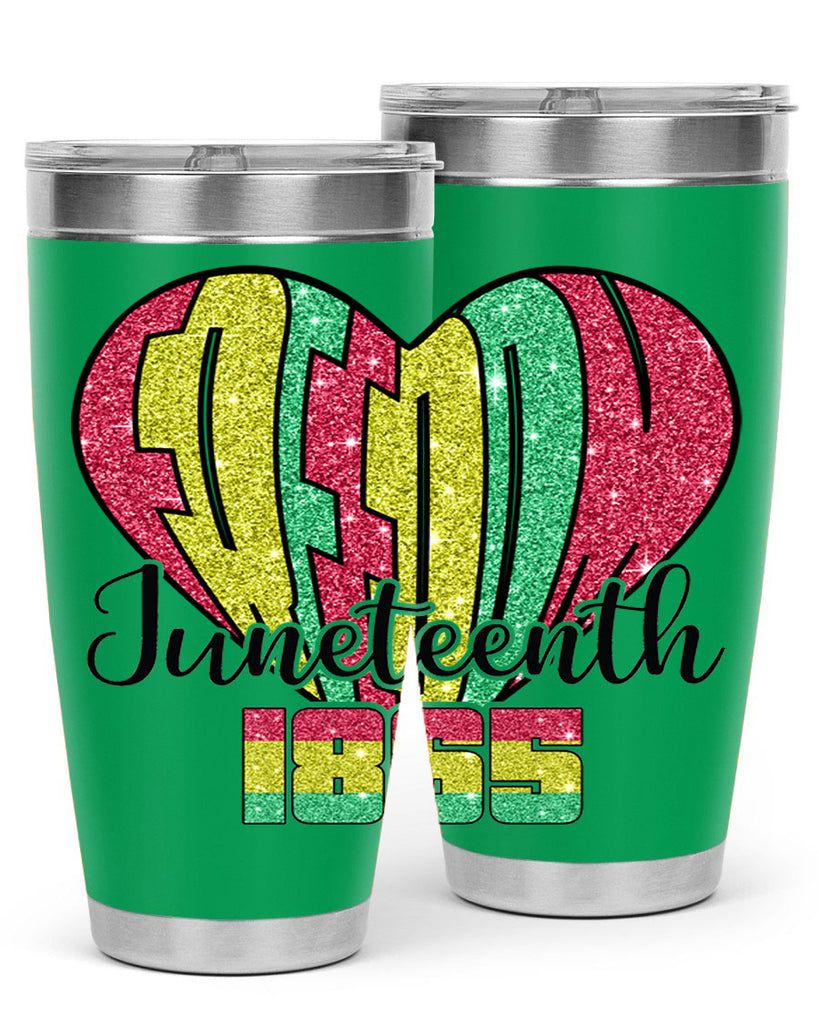 Juneteenth Since 1865 Heart 20#- Juneteenth- tumbler