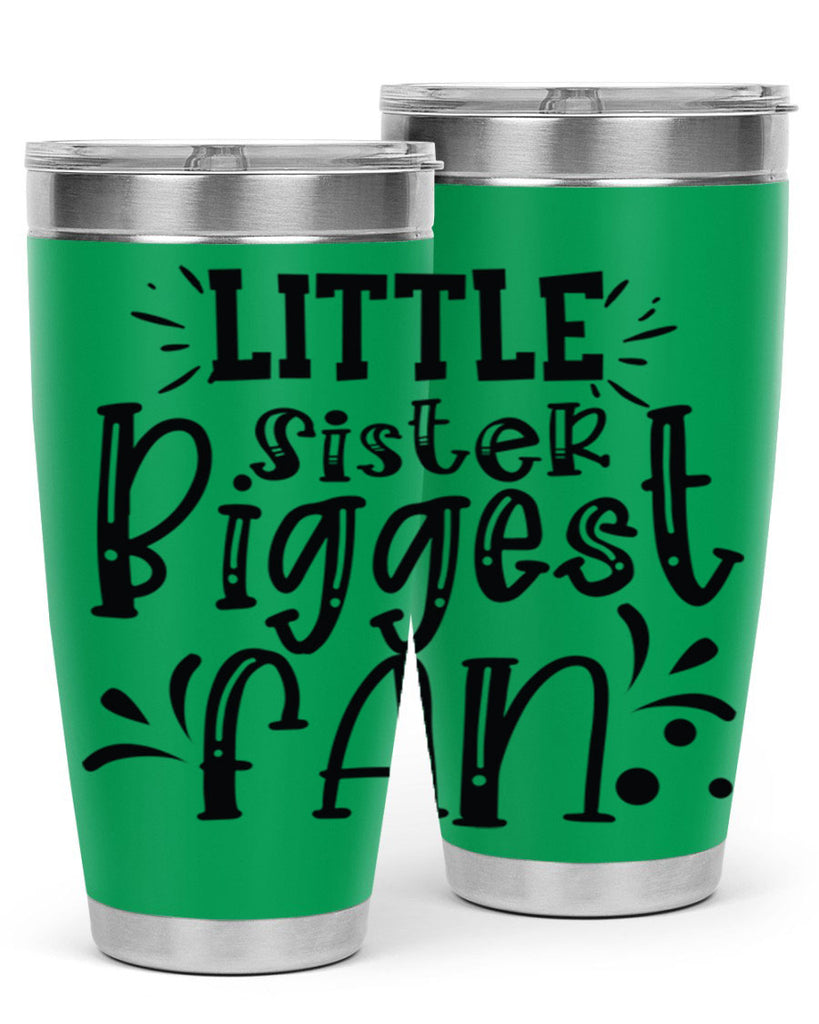Little Sister Biggest Fan 2055#- baseball- Tumbler