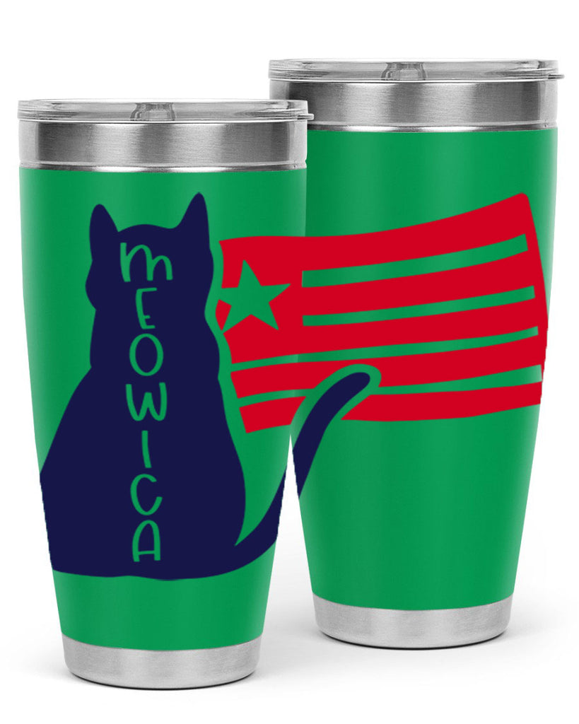 Meowica Style 166#- Fourt Of July- Tumbler