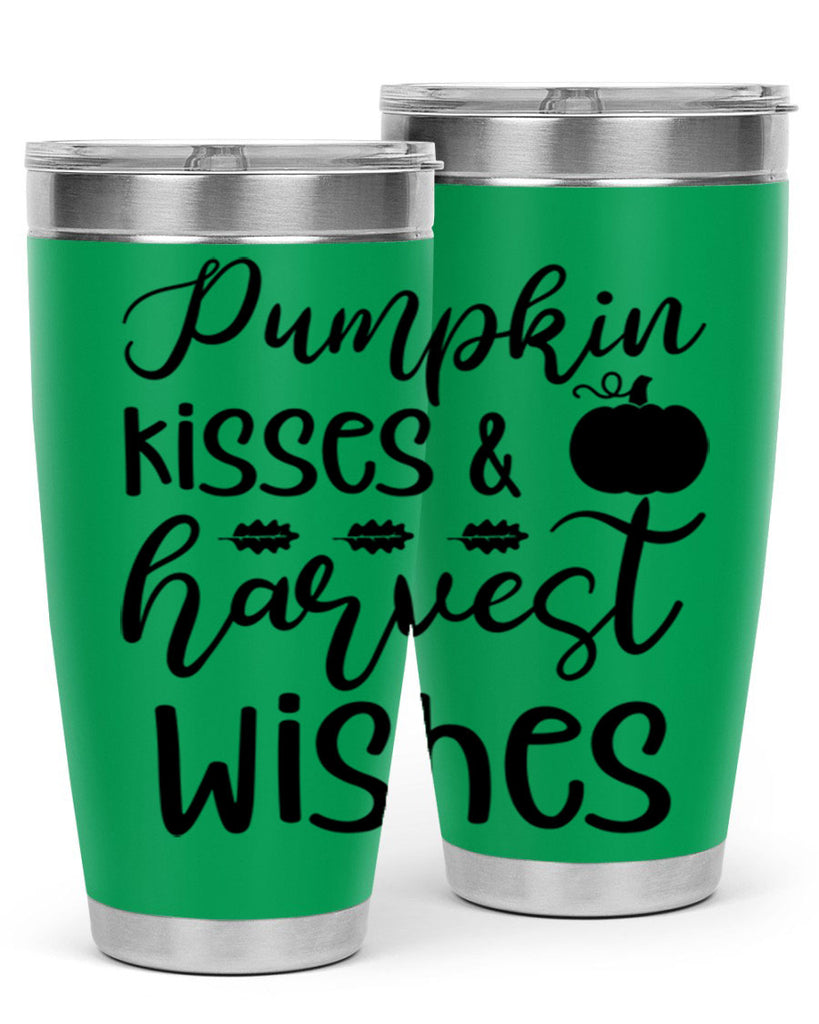 Pumpkin Kisses Harvest Wishes 525#- fall- Tumbler
