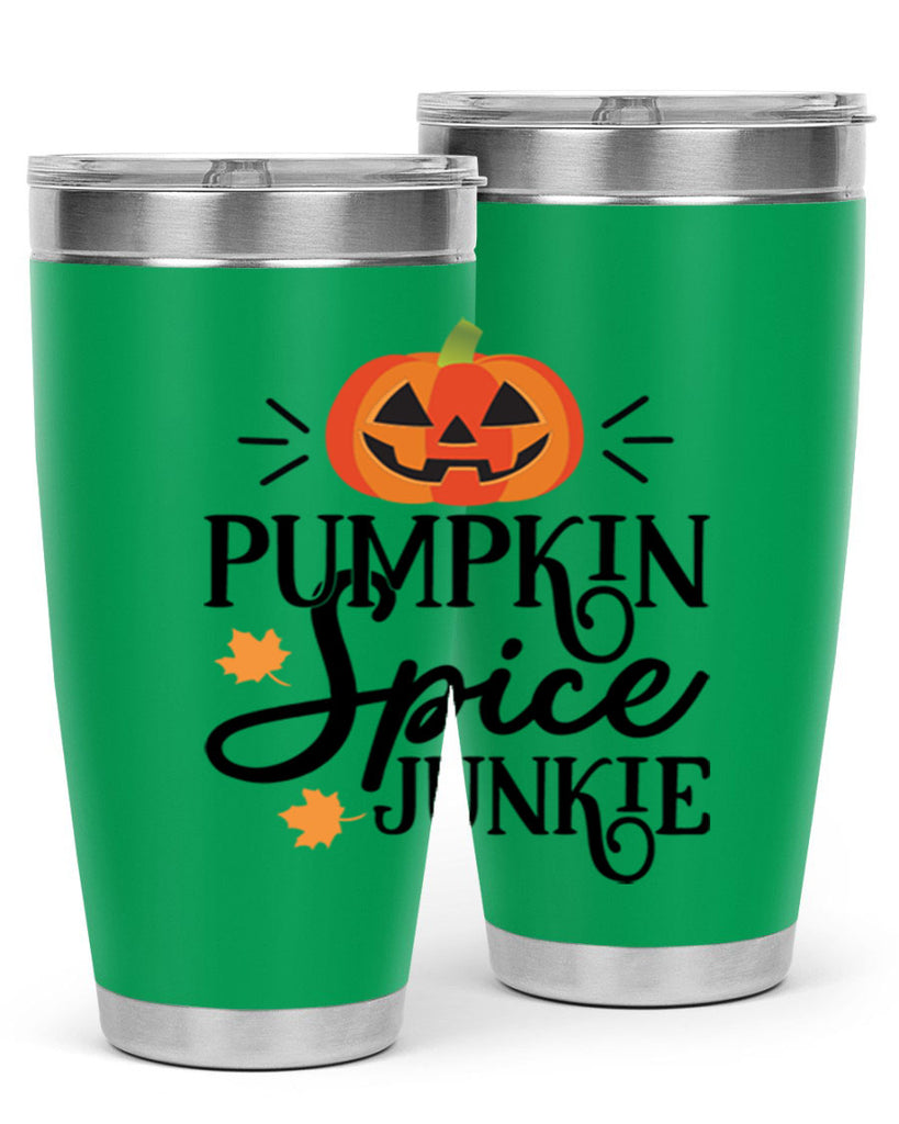 Pumpkinspicejunkie 568#- fall- Tumbler