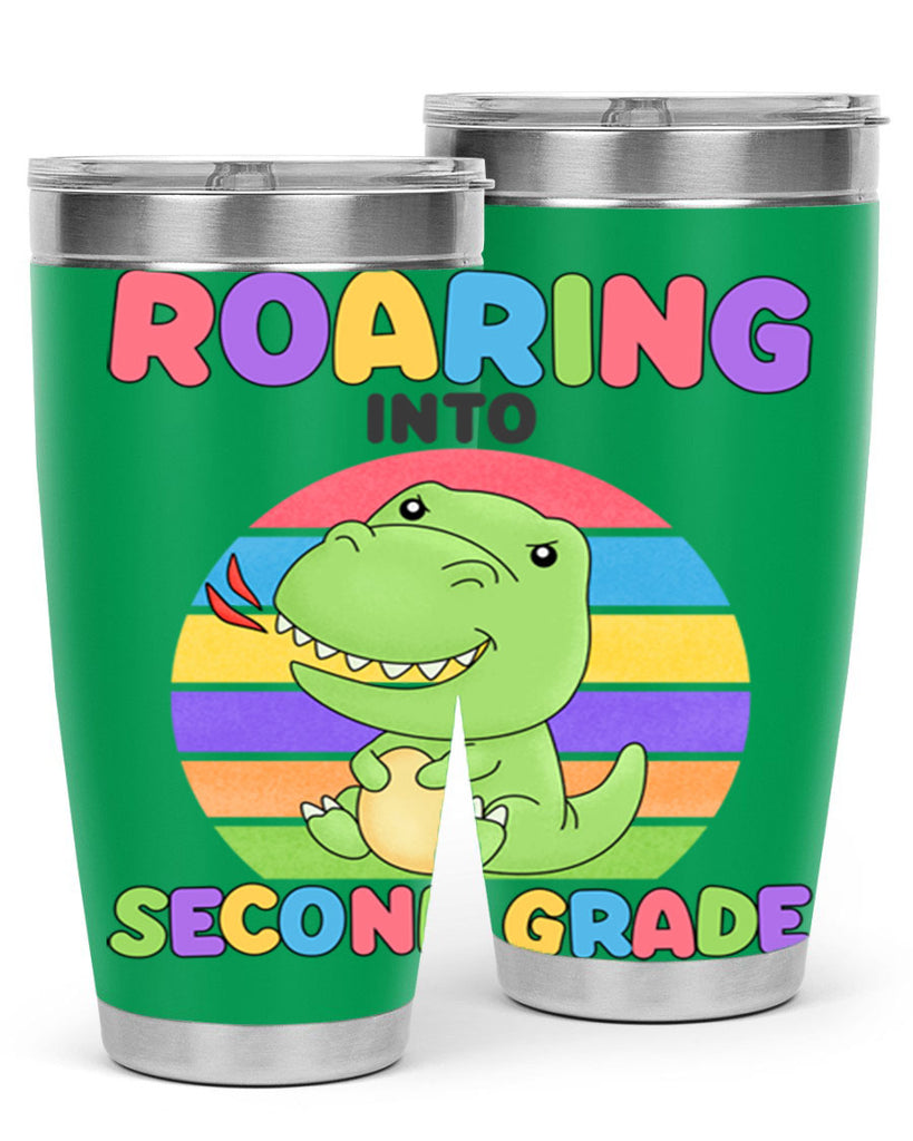 Roaring to 2nd Grade Trex 23#- second grade- Tumbler