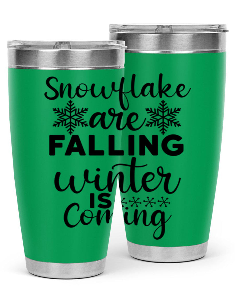 Snowflake Are Falling Winter Is 375#- winter- Tumbler