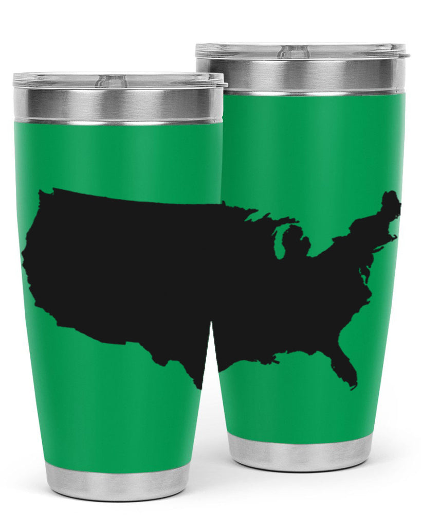 USA Solid Map Style 76#- Fourt Of July- Tumbler
