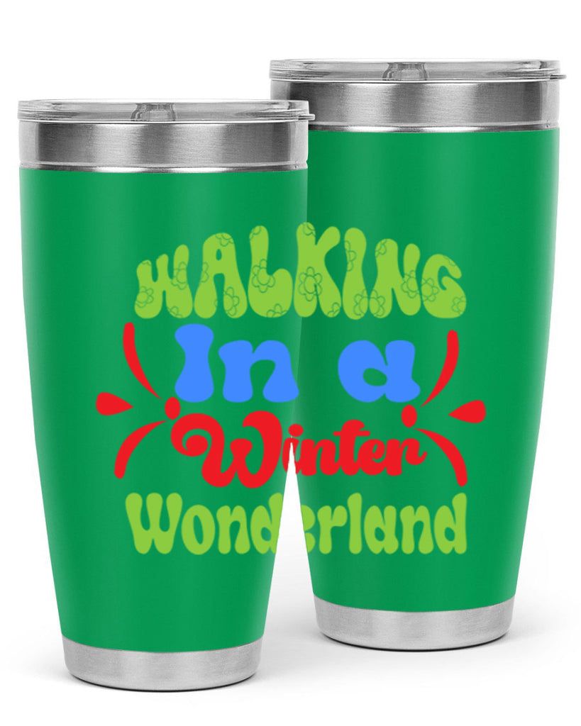 Walking in a winter wonderland 439#- winter- Tumbler