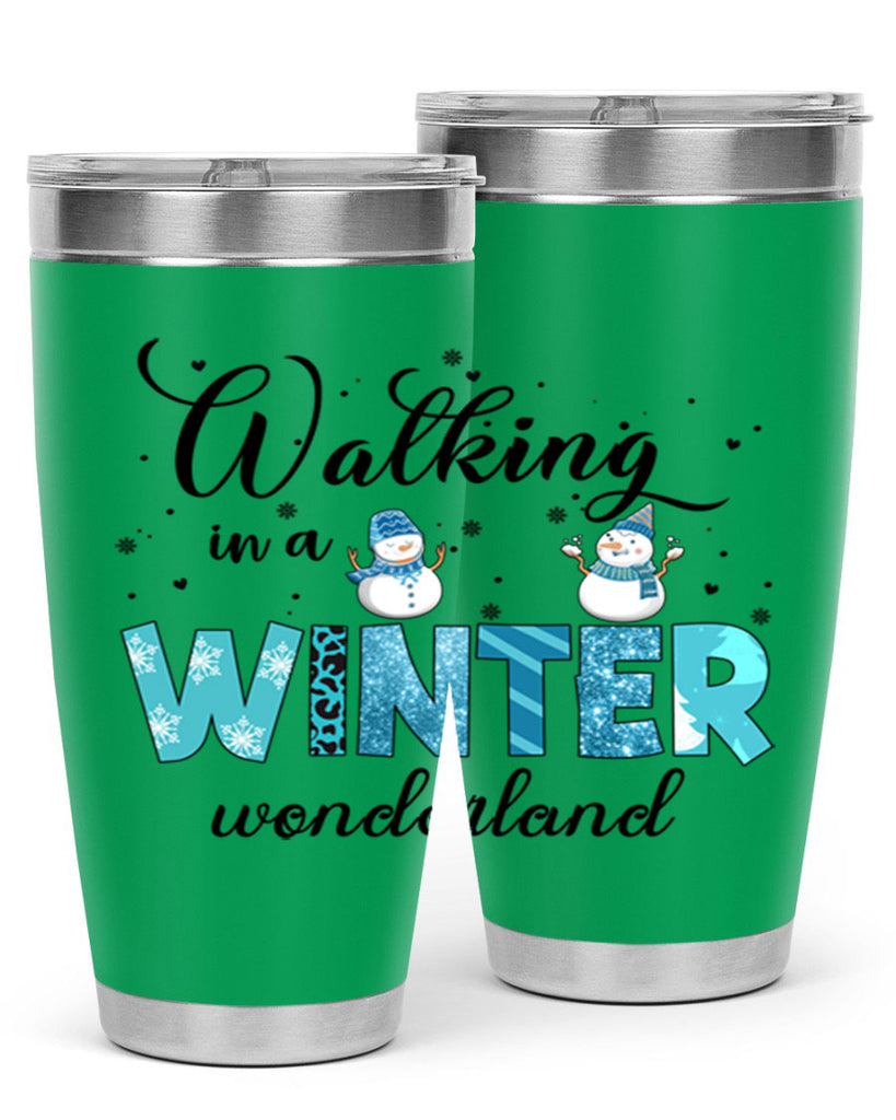 Walking in a winter wonderland 443#- winter- Tumbler
