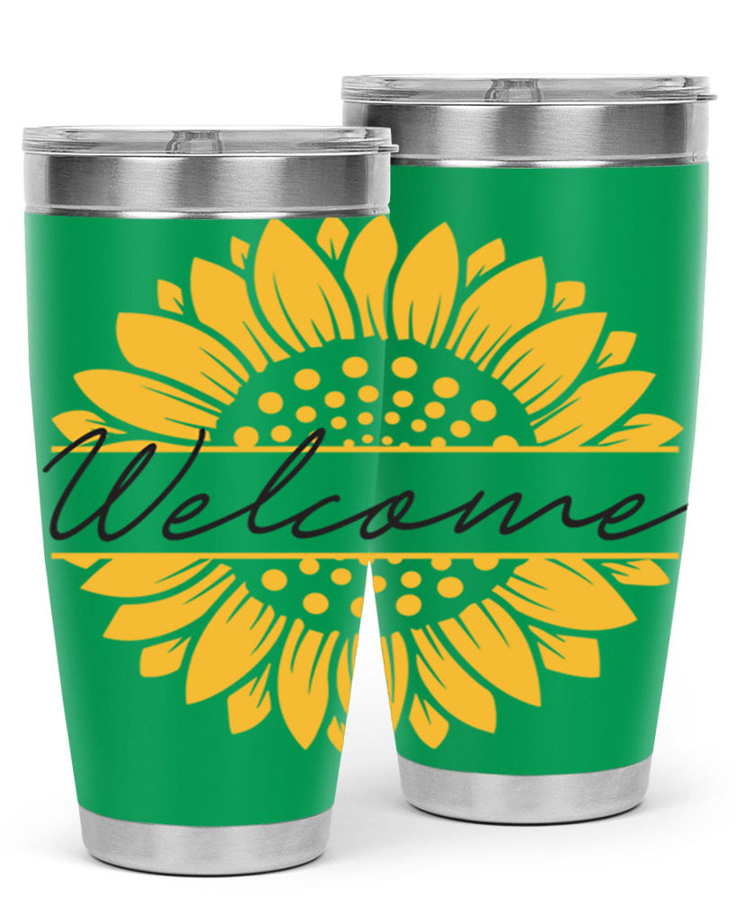 Welcome Sunflower585#- spring- Tumbler