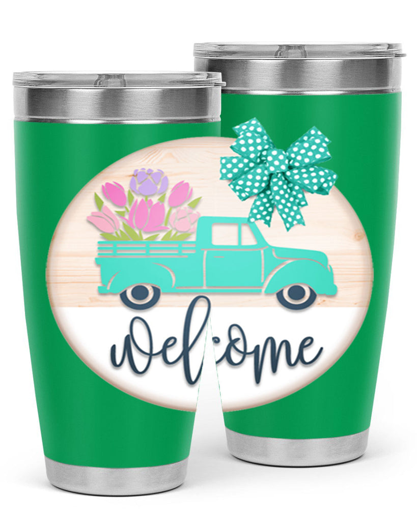 Welcome spring truck Mockup578#- spring- Tumbler