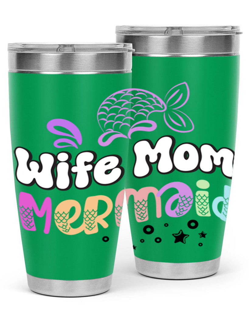 Wife Mom Mermaid 676#- mermaid- Tumbler