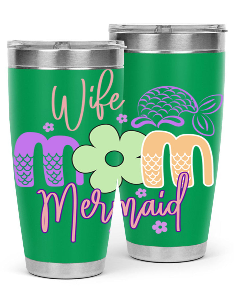 Wife Mom Mermaid 677#- mermaid- Tumbler