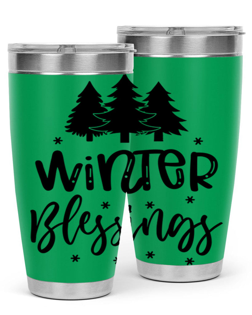 Winter Blessings 489#- winter- Tumbler