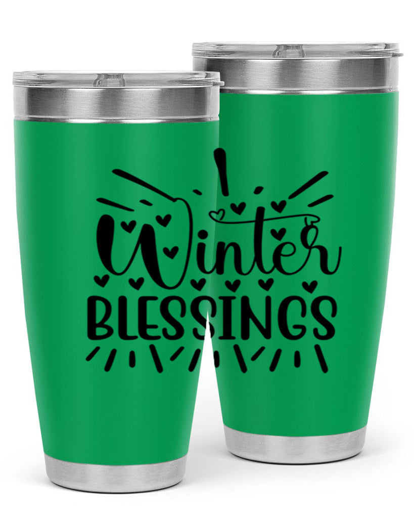 Winter Blessings 491#- winter- Tumbler