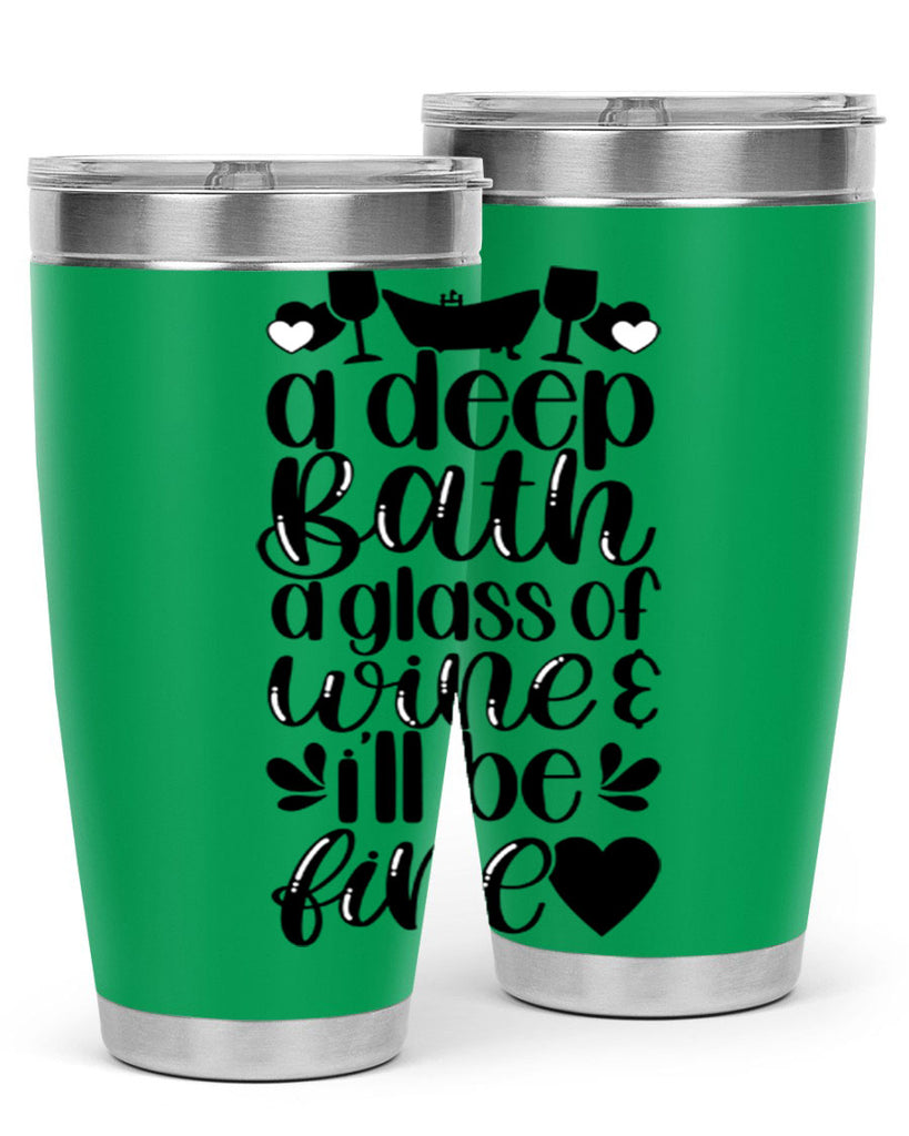a deep bath a glass 48#- bathroom- Tumbler