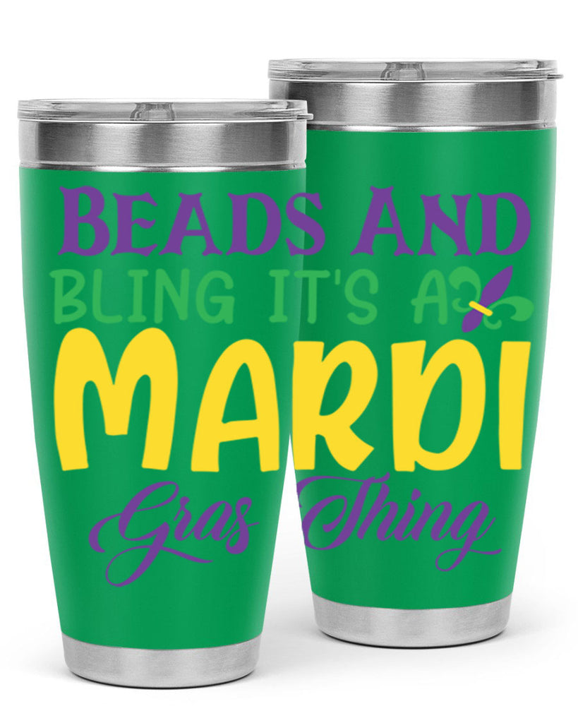 beads and bling its a mardi gras thing 86#- mardi gras- Tumbler