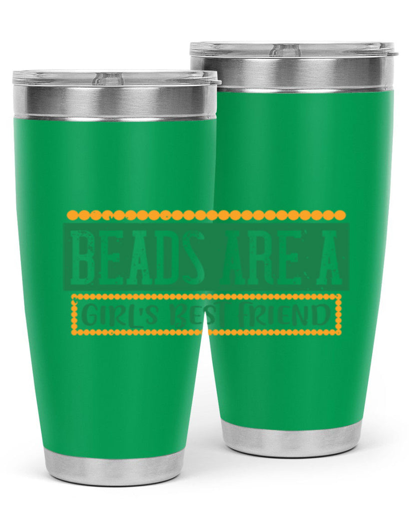 beads are a girls best friend 29#- mardi gras- Tumbler