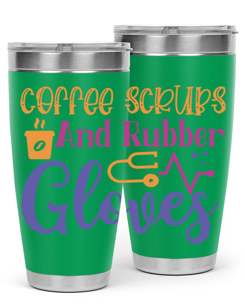 coffee scrubs and rubber gloves Style 392#- nurse- tumbler