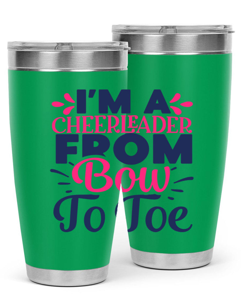 im a cheerleader bow to toe 1743#- cheer- Tumbler