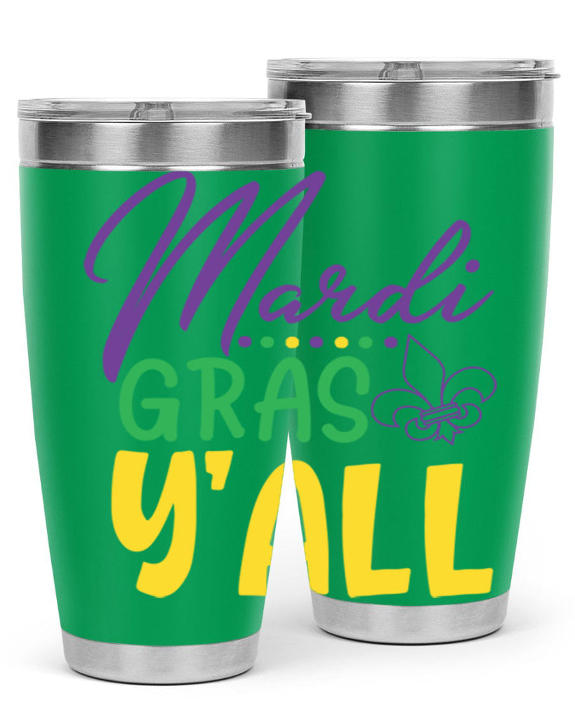 mardi gras yall 77#- mardi gras- Tumbler