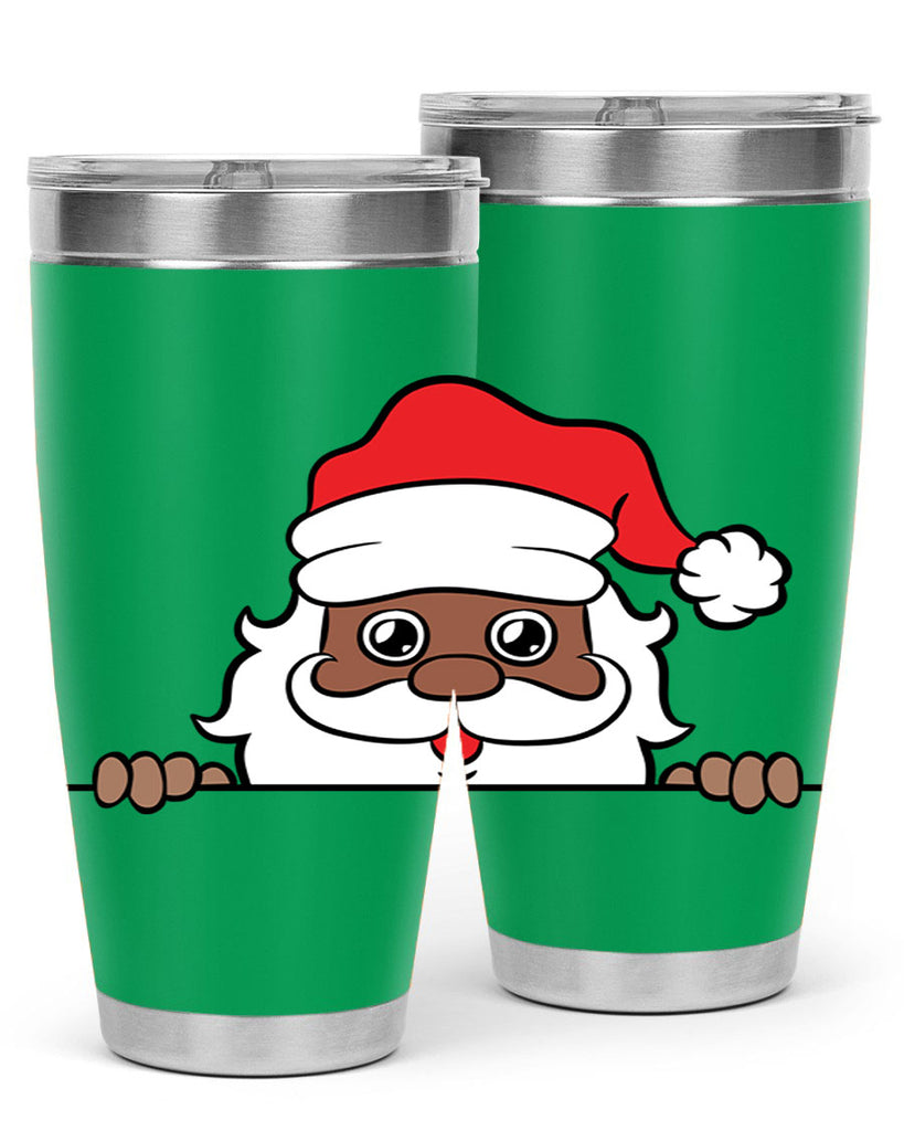 peekaboo black santa 19#- black men - boys- tumbler